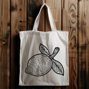 A digital illustration of a lemon fruit with a simple design.
