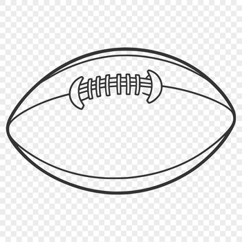 A detailed illustration of an American Football, suitable for vector design and cutting machines.
