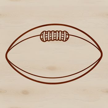 A high-quality illustration of an American football with white and black laces, suitable for commercial or personal projects.