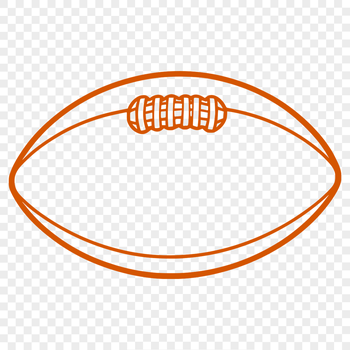 A high-quality illustration of a football used in the sport.