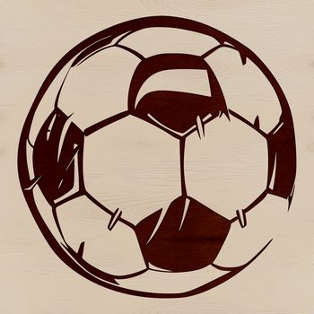 A high-quality digital illustration of a football ball in vector format.