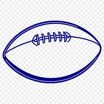 A high-quality SVG illustration of a classic American football, perfect for various applications.