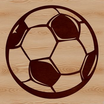 A high-quality digital illustration of a soccer ball with a textured design.