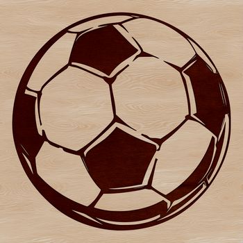 A simple vector illustration of a soccer ball used in football sports.