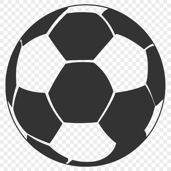 A high-quality digital illustration of a football ball, suitable for vector graphics.