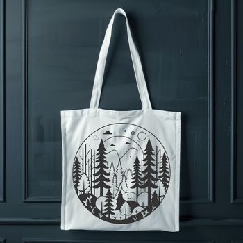 An illustration of a dense forest with trees and foliage, suitable for graphic design and digital art projects.