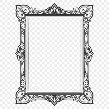 A digital frame illustration created using vector art.