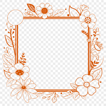 An illustration of a graphic frame with clean lines and geometric shape, suitable for vector design.
