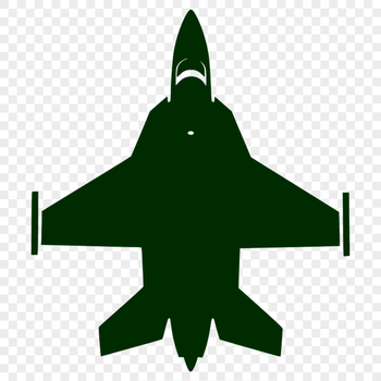 A detailed silhouette of a modern airplane in flight.