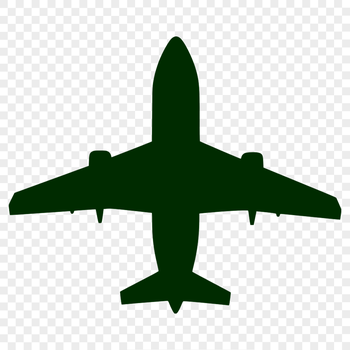 A simple vector illustration of a commercial airplane, suitable for various designs.