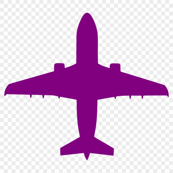 Illustrative vector art of a commercial airliner.