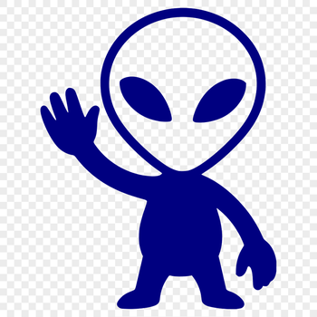 Alien Silhouette Vector Art for Commercial or Personal Use