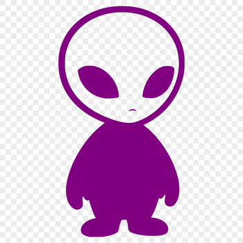 Alien illustration designed for cutting machines and laser engraving, suitable for personal or commercial projects.