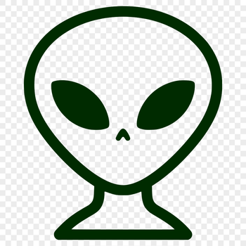 Alien creature from a science fiction illustration in vector format.