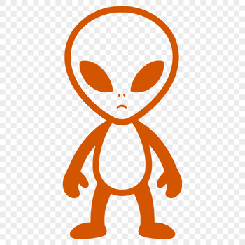 A futuristic alien character with a sleek design.