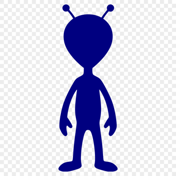 A futuristic sci-fi styled alien character made in vector format for commercial use.