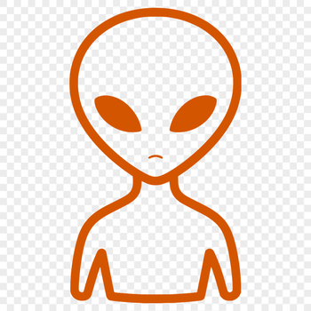 Alien illustration in a sci-fi style, suitable for various applications.