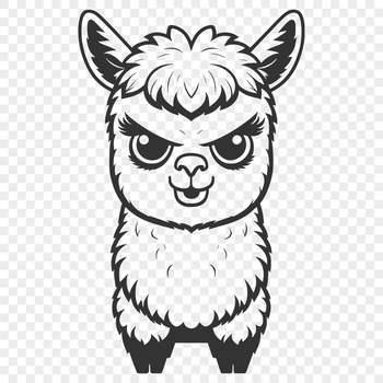 A South American camelid with a fluffy coat, standing on a grassy field.