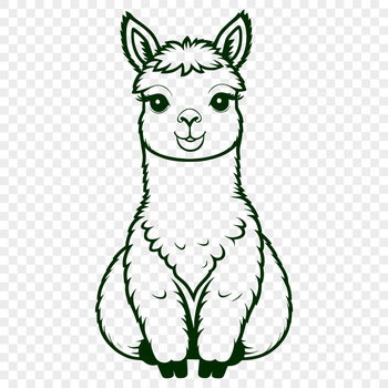 Alpaca animal illustration in vector format.