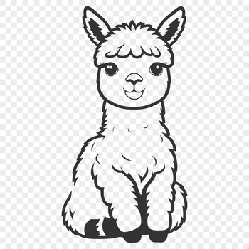 Alpaca illustration in vector format.