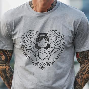 A winged figure in a serene pose, conveying a sense of peacefulness.
