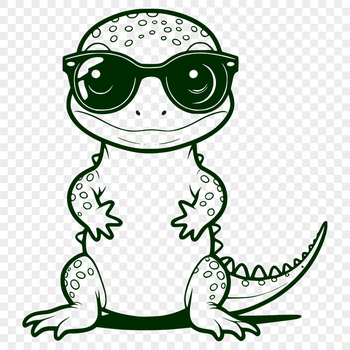 A digital drawing of a salamander created with scalable graphics technology.