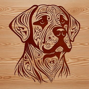 A high-quality vector illustration of a Rottweiler's head, suitable for commercial or personal projects.