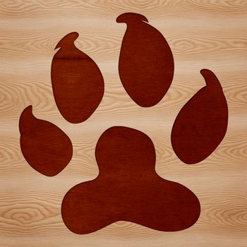 Animal paw print design created as an editable vector graphic for digital projects.