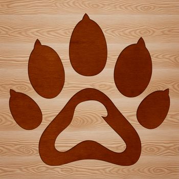 Animal paw print illustration in vector format, suitable for various applications.