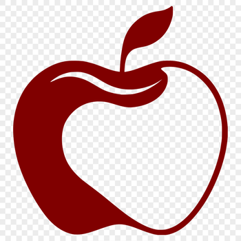A high-quality illustration of a sliced apple, suitable for digital crafting and design projects.
