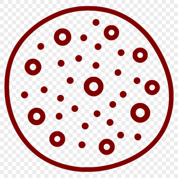 Vector illustration of a single bacterium, suitable for digital design projects.
