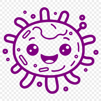 Microscopic bacteria cell illustration in vector format.