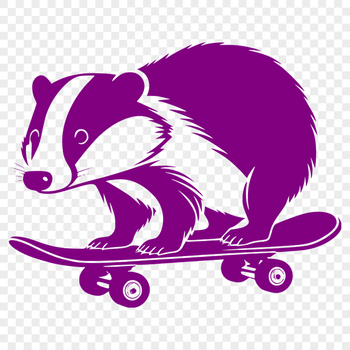 Wild animal illustration of a badger in a vector format, suitable for cutting machines and graphic design projects.