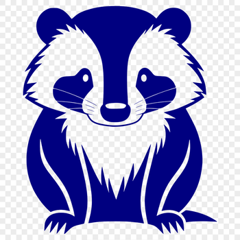 A vector illustration of a badger in its natural habitat.