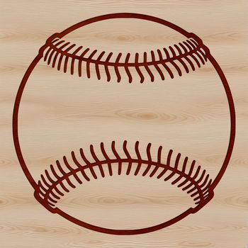 A high-quality digital illustration of a baseball, suitable for vector art designs.