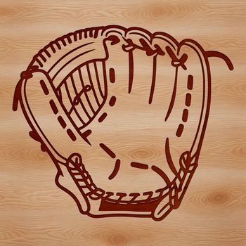 Illustration of a baseball with details of the stitching and seams.