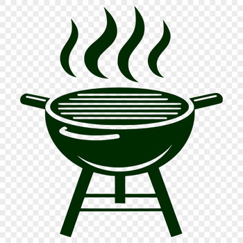 A detailed illustration of a backyard grill setup, perfect for vector art projects.