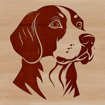 Beagle dog breed illustration, suitable for vector art projects.