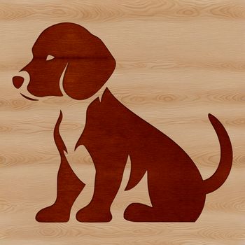 A vector illustration of a sitting Beagle dog breed.