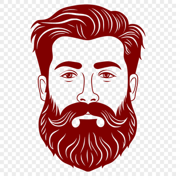 A stylized illustration of a male figure with a beard, suitable for vector art designs.