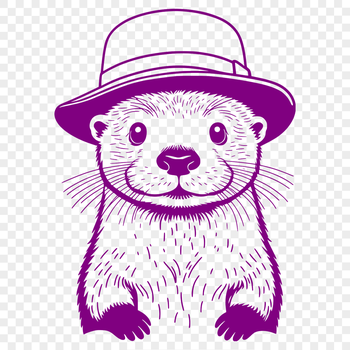 A high-quality SVG image of an otter, suitable for digital designs and projects.
