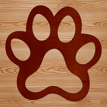 A high-resolution vector illustration of animal paw prints in various shapes and sizes.