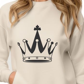Illustrative crown design in vector format, suitable for cutting machines or laser engraving.