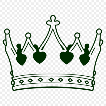 A digital crown illustration in vector format, suitable for various cutting machines.