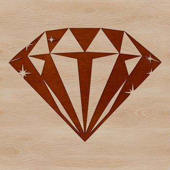 A vector illustration of a diamond shape in various sizes and orientations.