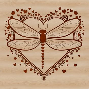 A colorful dragonfly with intricate details, designed as vector art for crafting and design projects.