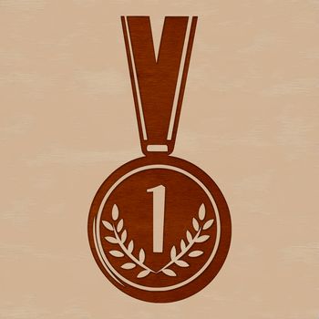 A digital icon representation of a sports medal, suitable for vector design and cutting machine projects.