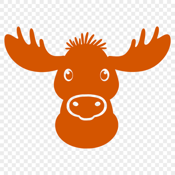 Large North American mammal with antlers, depicted in vector format.