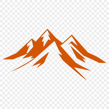 A 3D mountain landscape created as a vector graphic, suitable for digital editing and cutting machine designs.