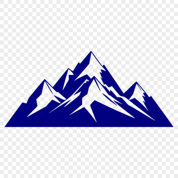A digital illustration of a mountain landscape in vector format.